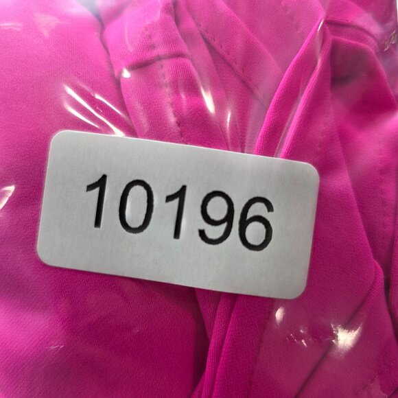 Womens Jodifl Fuchia Pink Scalloped V-Neck Blouse 3/4 Sleeve 100% Polyester L - Picture 7 of 8